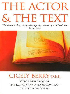 cover image of The Actor and the Text